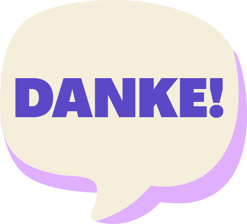 Sprechblase: Danke!